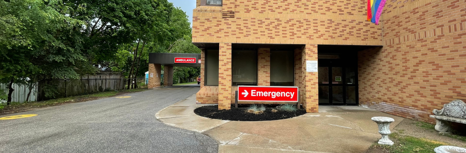 Exterior of the Emergency Department at the Clinton Public Hospital